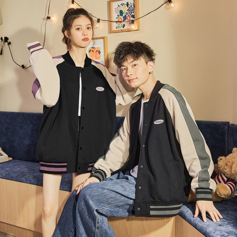 唐狮情侣外套男女2021棒球领 唐狮喜之乐夹克