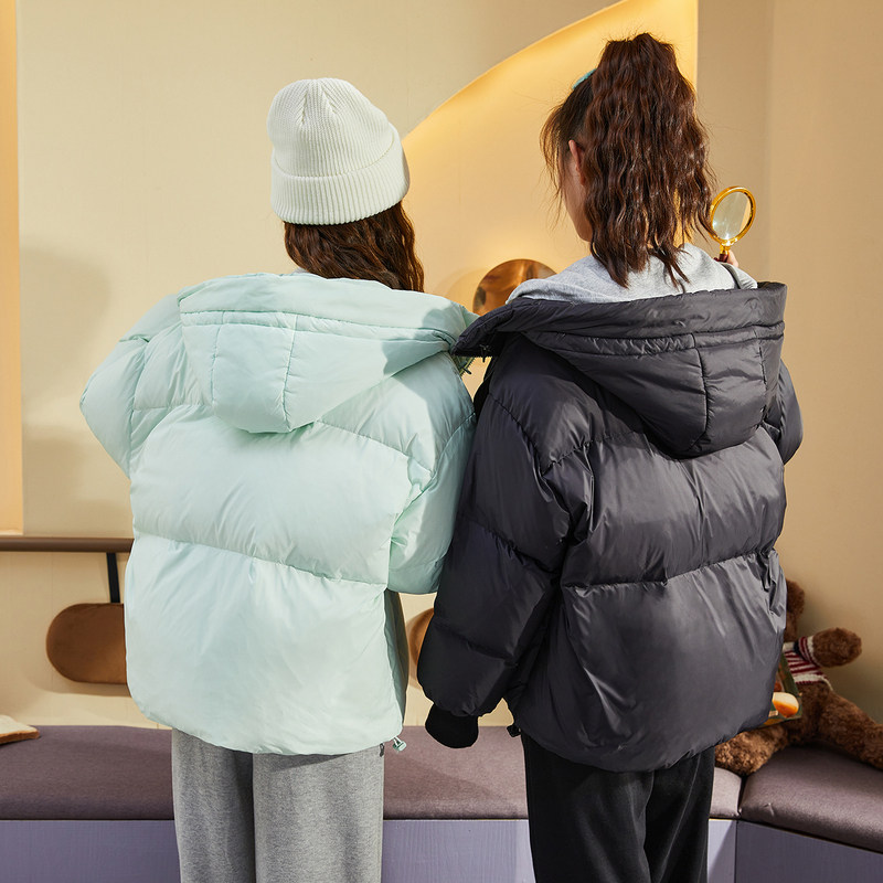 唐狮2021冬季新款短款连帽潮羽绒服 唐狮喜之乐羽绒服