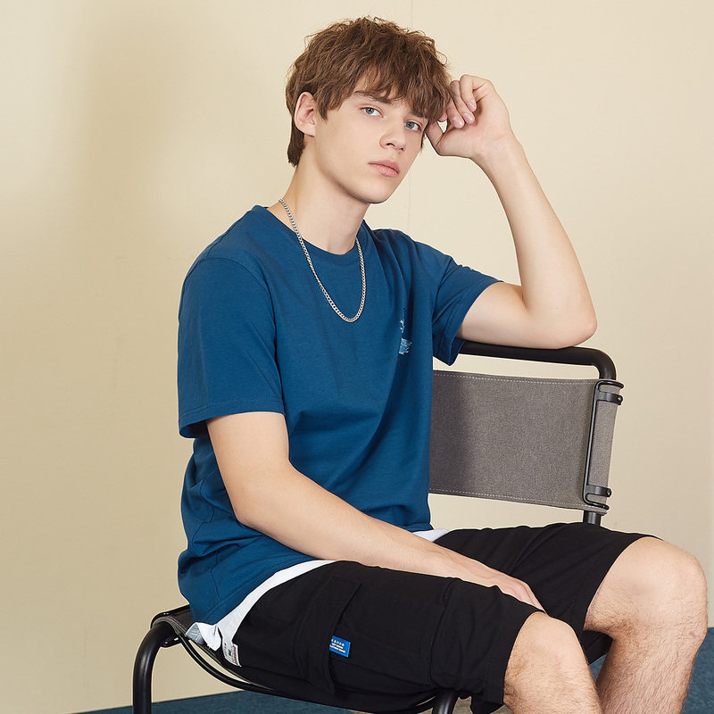 唐狮2021夏新款短袖t恤宽松打底衫 唐狮喜之乐T恤