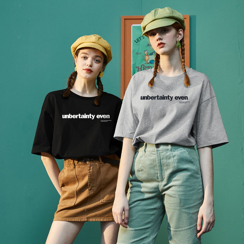 唐狮2022夏新款棉宽松学生百搭t恤 唐狮喜之乐T恤