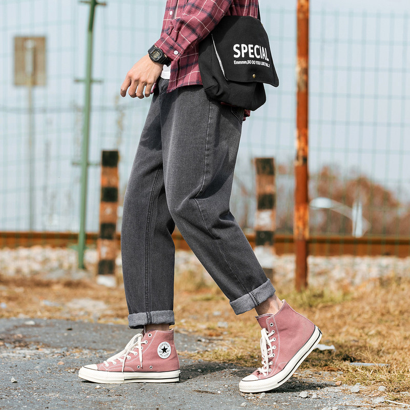 唐狮官方旗舰店男士2020秋牛仔裤 唐狮喜之乐牛仔裤