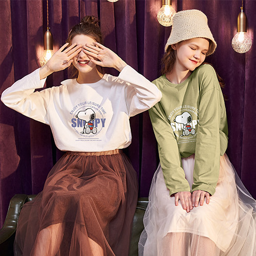 唐狮官方旗舰店长袖2020秋新款t恤 唐狮喜之乐T恤