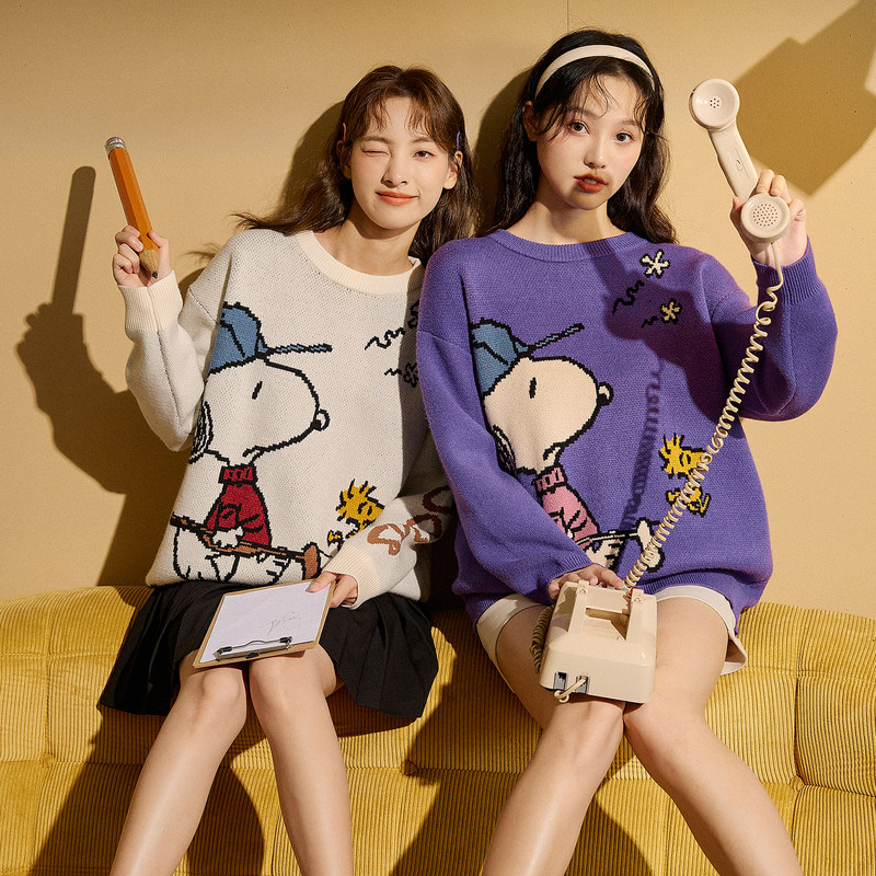 [史努比联名]唐狮22秋冬款p女毛衣 唐狮毛衣