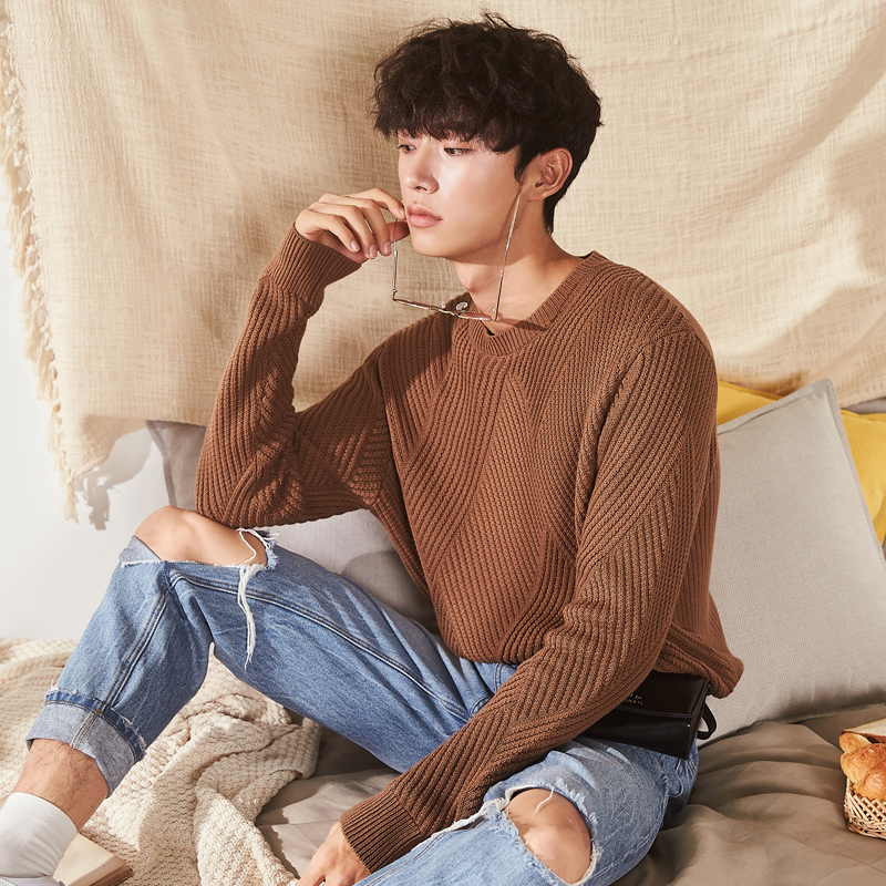 唐狮2020秋冬新款圆领肌理韩版毛衣 唐狮喜之乐针织衫/毛衣