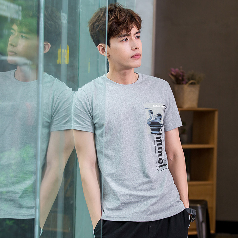 唐狮夏装新款短袖男青年圆领潮t恤 唐狮喜之乐T恤