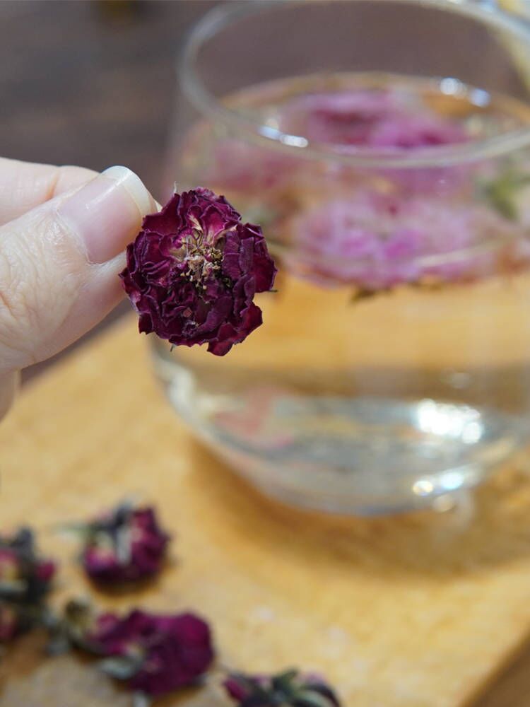 云南特产金边玫瑰 干玫瑰花草茶60克 食用重瓣玫瑰花茶 - 图1