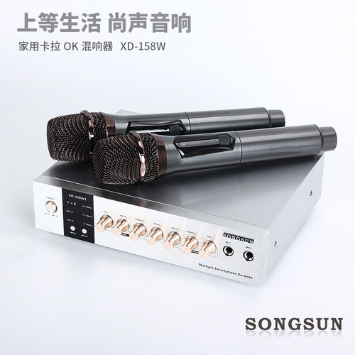 卡拉OK混响器家庭KTV效果器无线话筒麦克风混音器变调家用K歌魔盒 - 图0