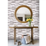 KASARO Серый белый древесный зерно мраморная плитка ванная комната каменная мозаика на стенах ванной