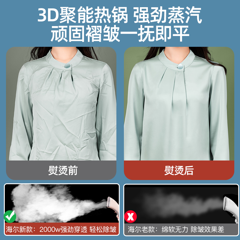 海尔挂烫机家用蒸汽熨烫衣服手持电熨斗商用服装店专用全自动新款-图0