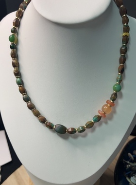 原创天然石项链轻奢高级感锁骨链