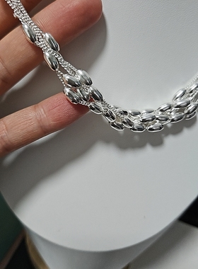 锦绣微光 纯银项链女生潮in嘻哈锁骨链男搭T恤卫衣辣妹链子配饰