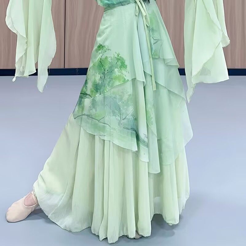 新款儿童古典舞蹈服女国风身韵飘逸仙气纱衣艺考表演服演出服套装,淘宝优惠券,粉丝福利购,淘宝优惠卷