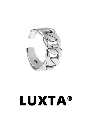 纯银古巴戒指欧美嘻哈