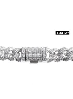 LUXTA古巴链镶钻嘻哈项链