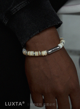 原创贝壳珠手链LUXTA嘻哈潮男