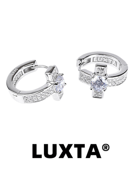 LUXTA原创纯银十字架耳环