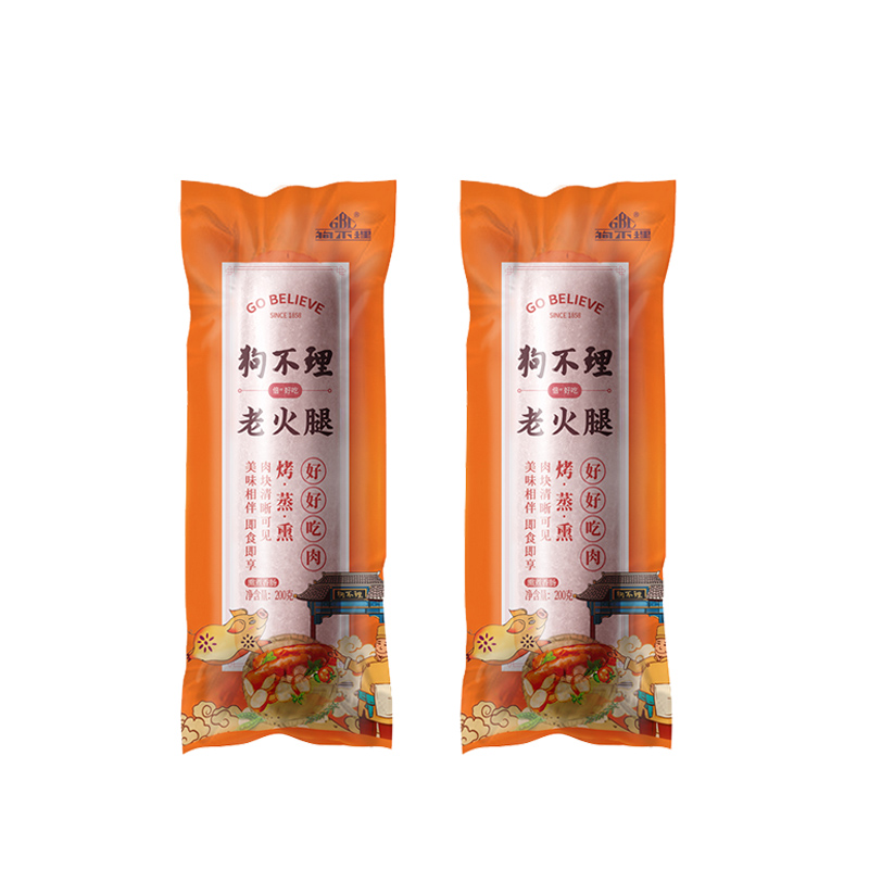 天津狗不理传统正宗老味火腿肠200g*2火腿肠肉肠凉菜速食熟食即食 - 图0