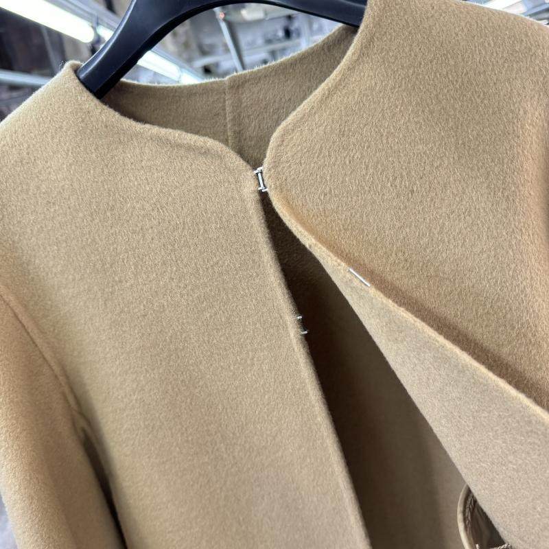 斗篷双面羊毛大衣女短款秋冬季新款韩版宽松圆领气质 A型毛呢外套,淘宝优惠券,粉丝福利购,淘宝优惠卷