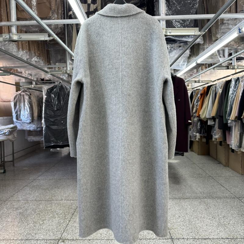 茧型双面羊毛大衣女中长款25年秋新款韩版宽松简约双排扣毛呢外套 - 图2