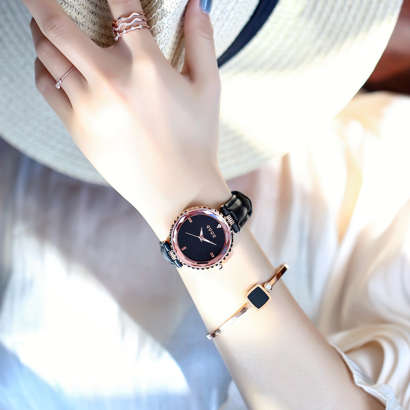 guou正品时尚潮流防水简约气质手表 Linger手表店国产腕表