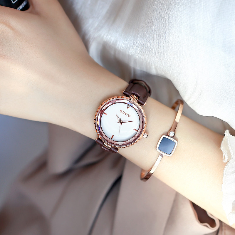 guou正品时尚潮流防水简约气质手表 Linger手表店国产腕表