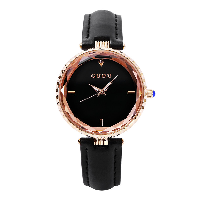 guou正品时尚潮流防水简约气质手表 Linger手表店国产腕表