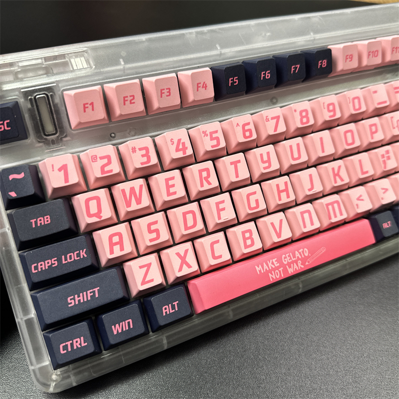 甜心主题键帽原厂高度黑粉键帽热升华宁芝68 75 98 S99 104F99F87 - 图2