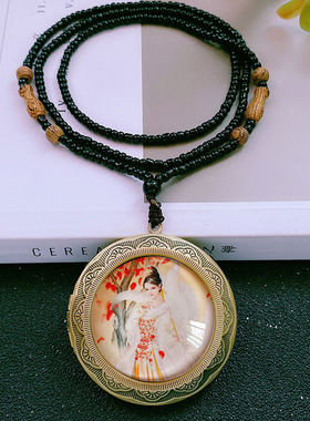 九尾狐吊坠空心可打开装