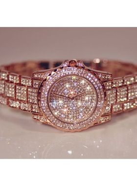 爆款韩版满星女士手表镶钻时尚水钻合金钢带手表韩版潮流石英表