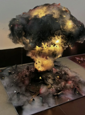 立体构成作业蘑菇云手工DIY材料包led创意夜灯爆炸云朵摆件送男友