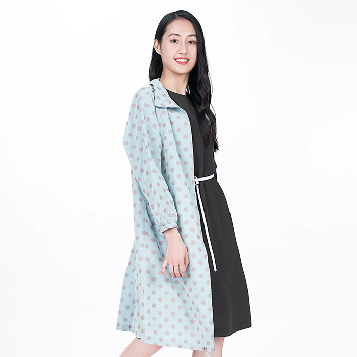 spring trench coat with zipper, loose fit