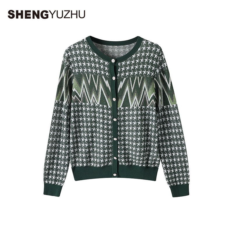 声雨竹官方旗舰店2025秋冬线衫开衫微弹短款长袖圆领肌理感轻熟女,淘宝优惠券,粉丝福利购,淘宝优惠卷