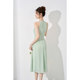 Temperament halter neck ກາງ ຍາວ ການ ອອກ ແບບ skirt niche