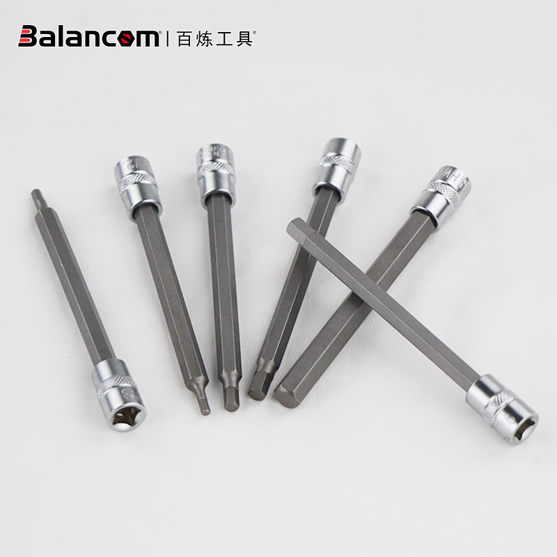 BALANCOM百炼工具台湾进口1/4方6.3MM小飞套筒内六角旋具套筒批头 - 图3