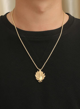 日系动漫钛钢超级赛亚人吊坠项链