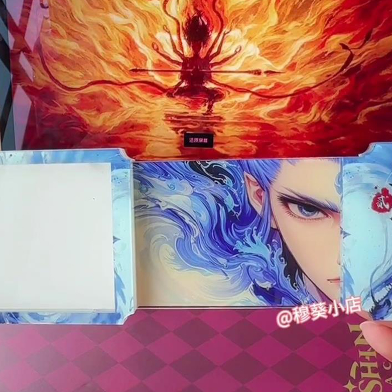 哪吒2藕饼周边哪吒敖丙抽拉变色亚克力票根立牌动漫同人谷子礼物 - 图3