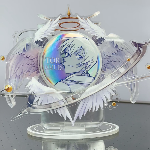 天使之翼高颜值谷美吧唧砖谷子保护托亚克力磁吸立牌徽章通用展示 - 图0