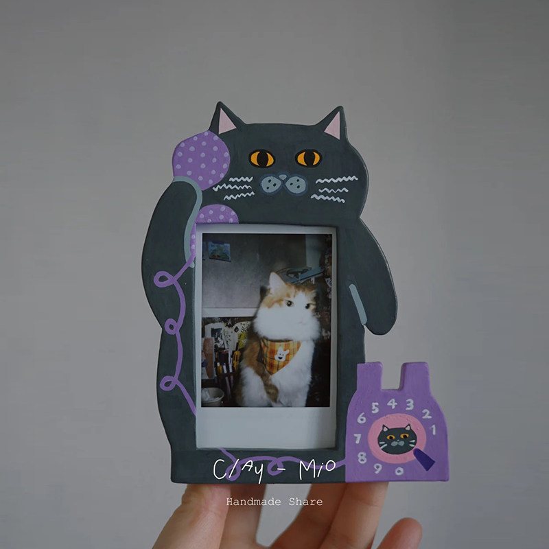 可爱亚克力小猫相框记录四季照片高颜值相片拍立得小卡展示架立牌,淘宝优惠券,粉丝福利购,淘宝优惠卷