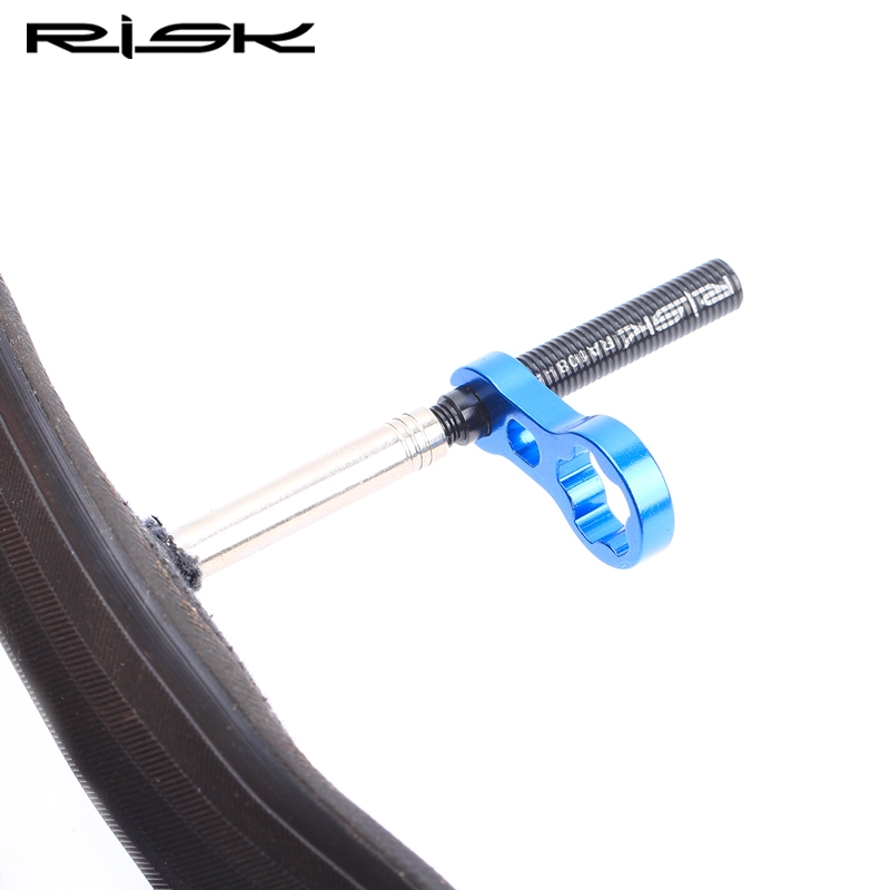 RISK公路车胎延长嘴轮组管胎内胎加长气嘴碳刀自行车法嘴延长杆-图1
