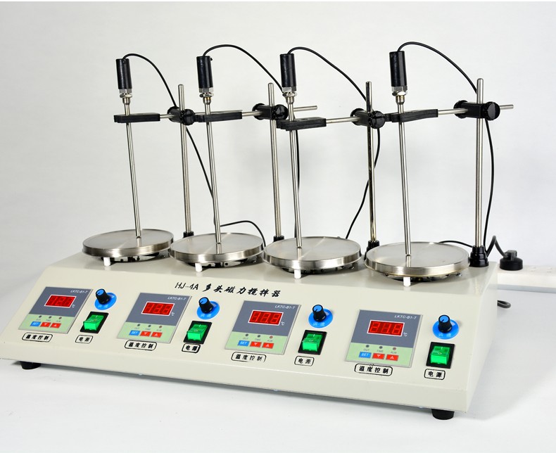 实验HJ-4/4A/4B四联磁力加热搅拌器（带温度数显）多头磁力搅拌器 - 图2