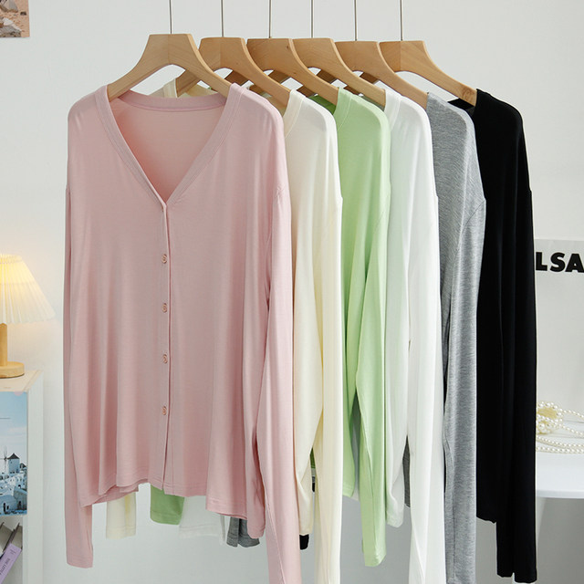 Korean style modal solid color thin coat