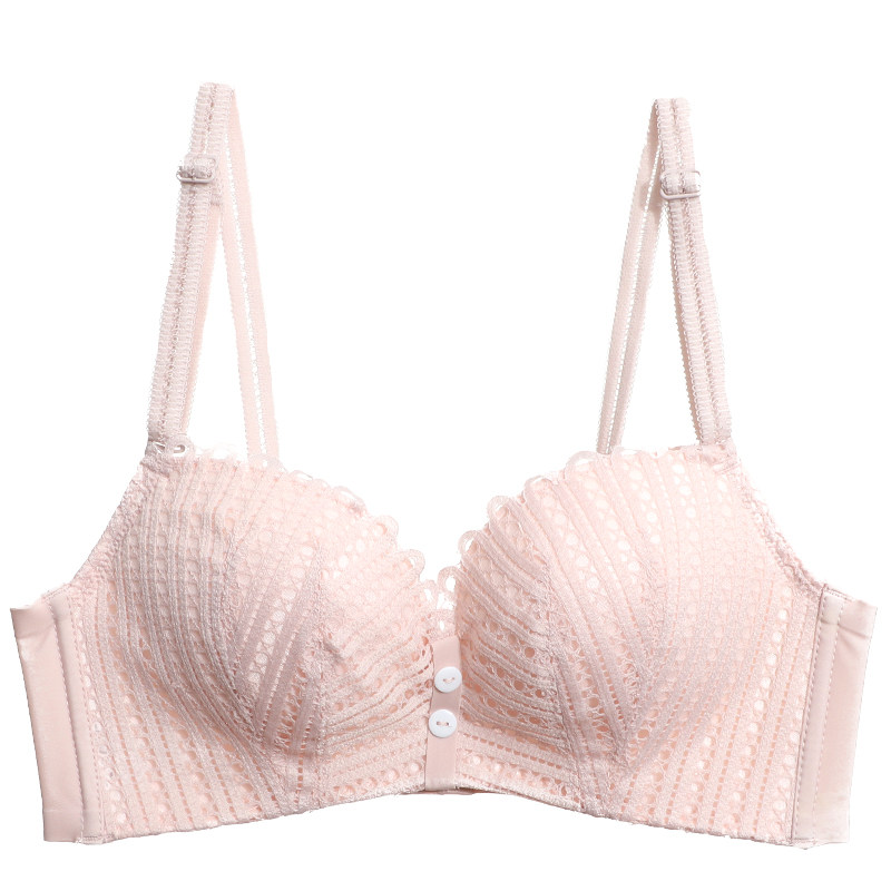 女无钢圈上托聚拢收副乳少女文胸罩 红粉女王文胸