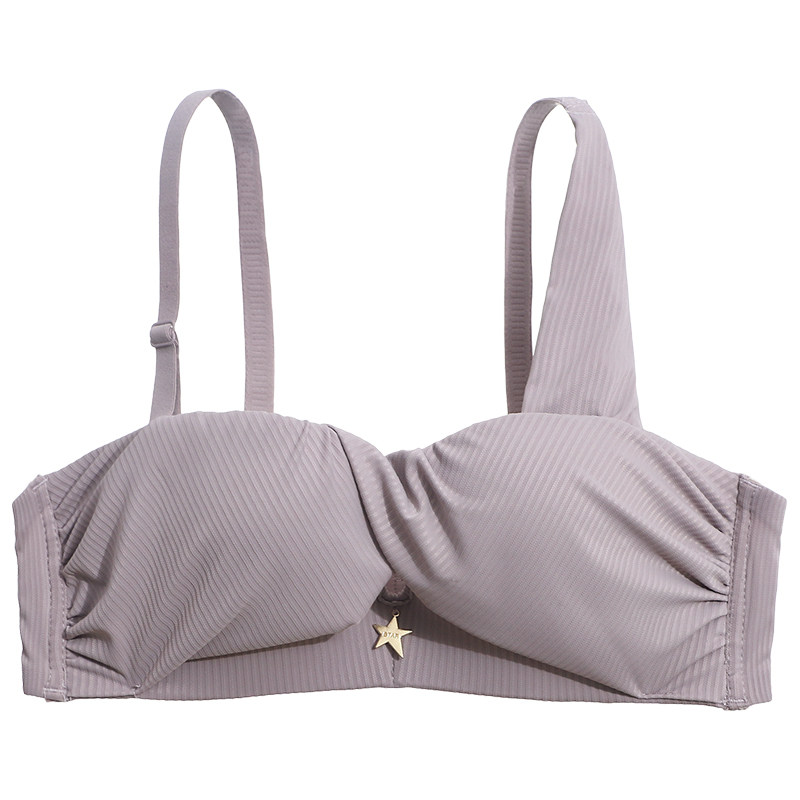 夏季无钢圈小胸聚拢bra甜美日系 红粉女王文胸