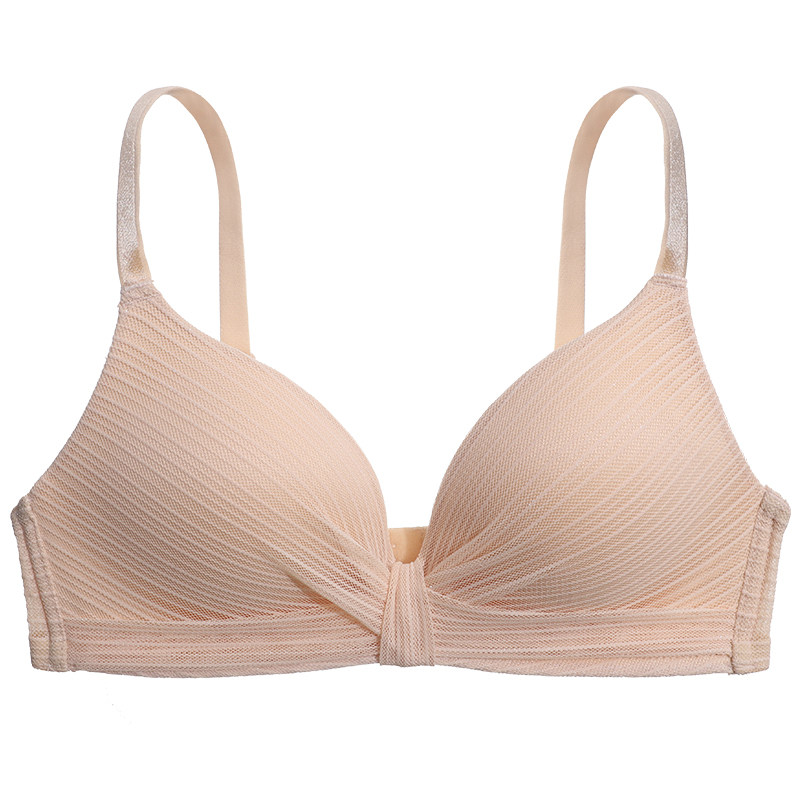无钢圈小胸平胸薄款聚拢bra甜美 红粉女王文胸