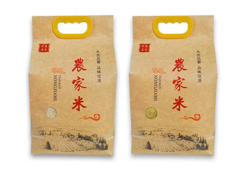 杂粮大米包装袋子 小米大米礼品袋 手提袋牛皮纸包装 米袋子 纸袋 - 图3