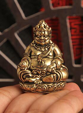 归心铜新款黄铜复古黄财神摆件居