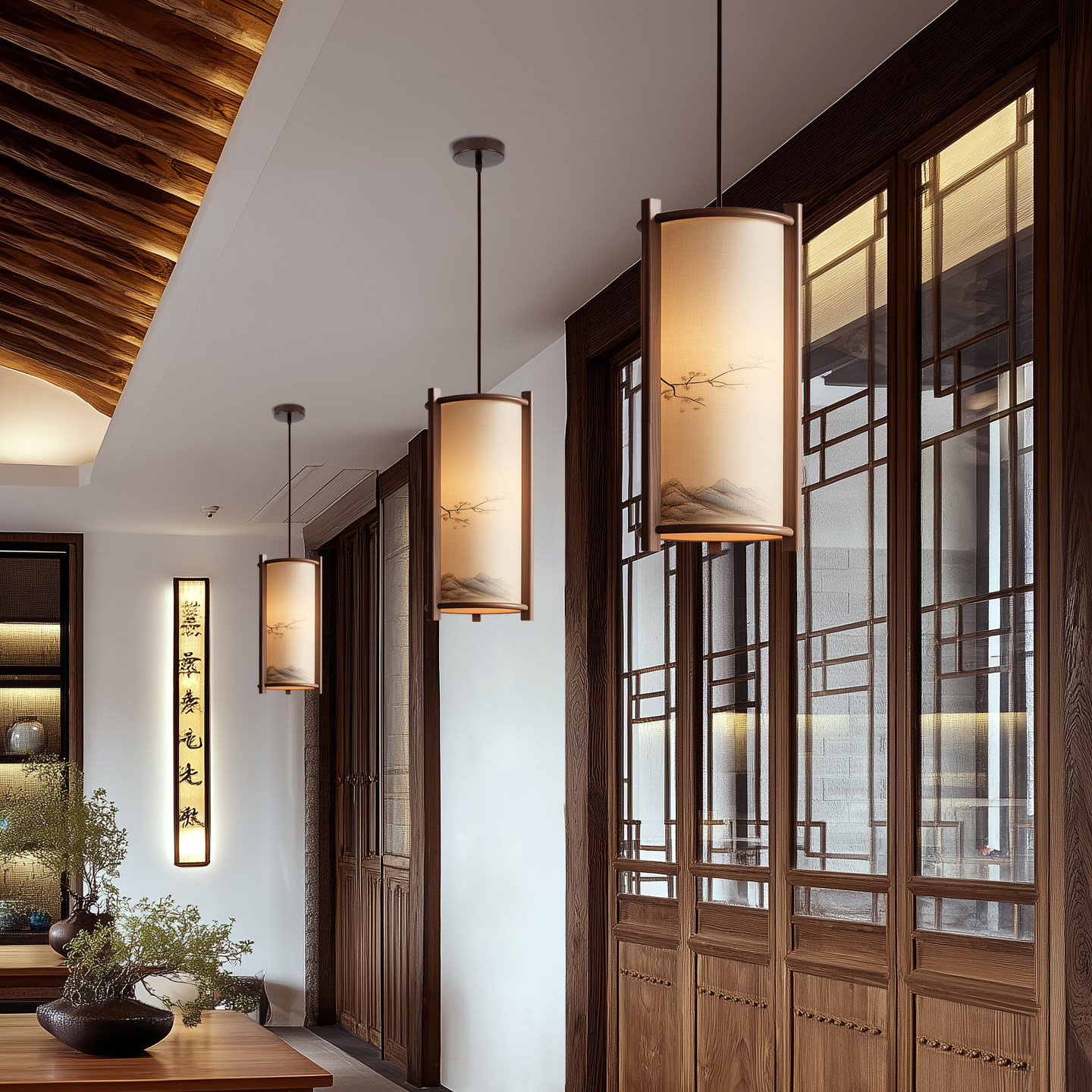 宋式美学禅意风吊灯新中式仿古玄关过道造景吊线灯复古茶室民宿灯,淘宝优惠券,粉丝福利购,淘宝优惠卷