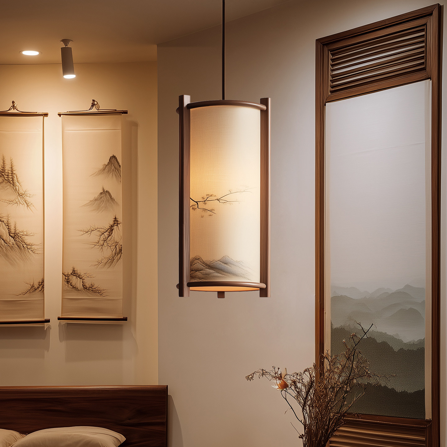 宋式美学禅意风吊灯新中式仿古玄关过道造景吊线灯复古茶室民宿灯,淘宝优惠券,粉丝福利购,淘宝优惠卷