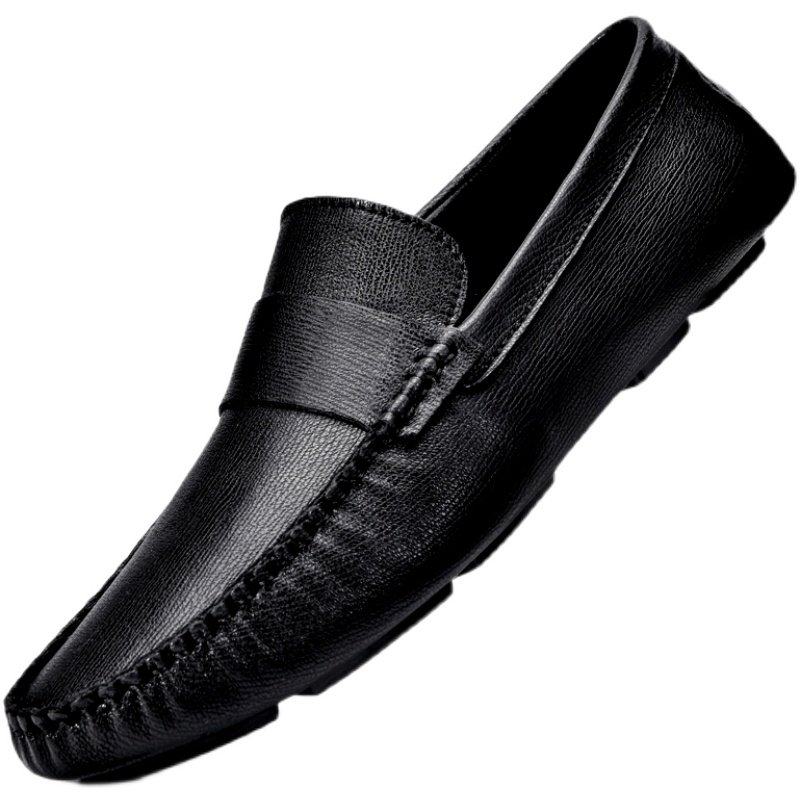 意大利手工缝线轻便软底驾车鞋英伦休闲乐福鞋真皮一脚蹬男豆豆鞋,淘宝优惠券,粉丝福利购,淘宝优惠卷