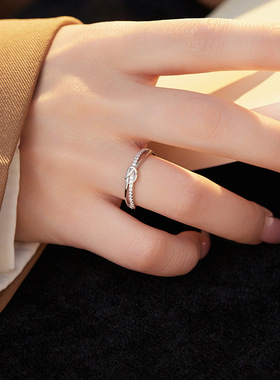 新款S925银莫比乌斯环戒指简约小